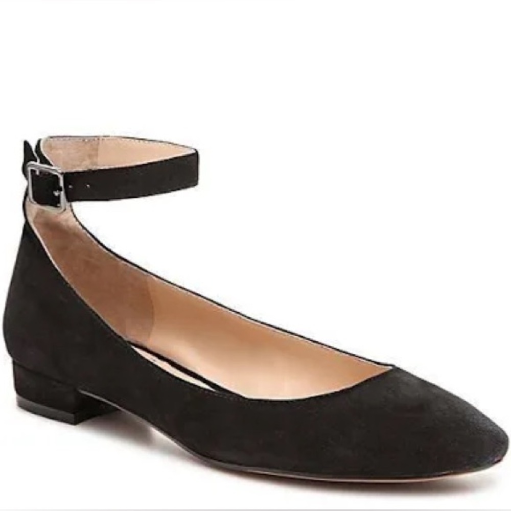 Vince Camuto Attena Black Suede Leather Ankle Strap